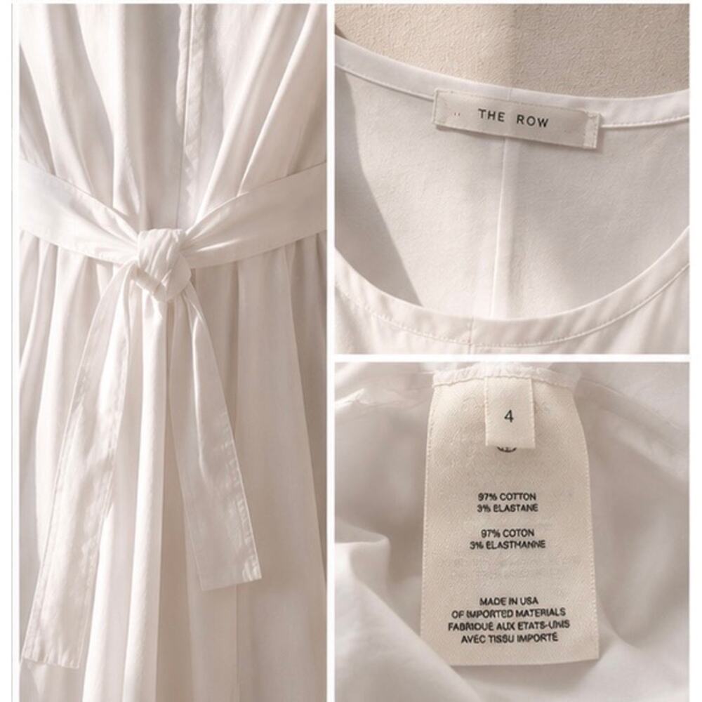 THE ROW Daria Scoop-neck Sleeveless Poplin Maxi Dress In White US4 - Picture 7 of 10
